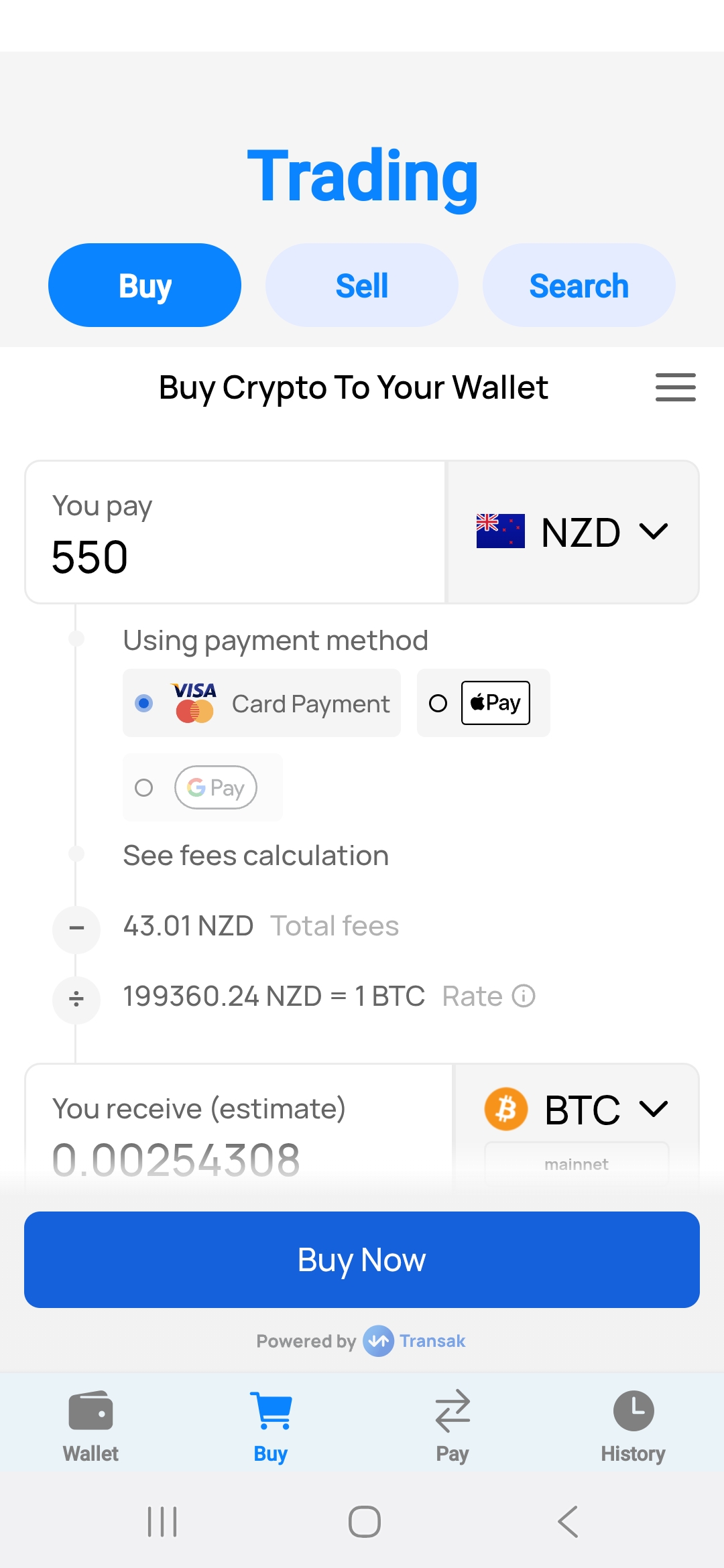 Crypto Pal trading interface